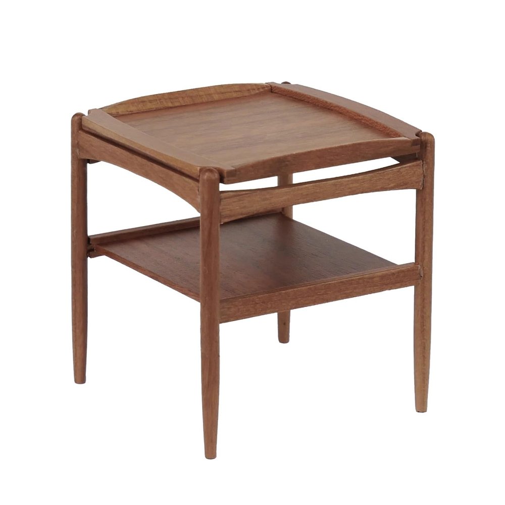1:6 Scale Dollhouse Miniature min Simulation Solid Wood Coffee Table,Side Table Model,bjdob11blythegsc Furniture Accessories (Yellow)