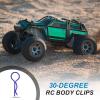 MECCANIXITY 10 Pcs 30-Degree Angle RC Body Clips Bent Springy R Pins 35x1.5x13mm for All 1/6 1/8 Scale Model RC Car Crawler Truck,Shell Replacement Parts(Blue) view 4