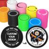 200-1000 Custom Plastic Poker Chips, Full Color Double-Sided Printed Drink Tokens, Customize Images/Logo/Text - 9 Vibrant Colors with Storage Case, Custom Tokens for Bar, Party, Events (Black) view 1
