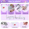 10th Birthday Decorations for Girls -Lavender Purple Silver Butterfly Happy 10th Birthday Decor Set with Banner, Number 10 Balloons, Balloon Arch Kit for 10 years old Bday Party view 4