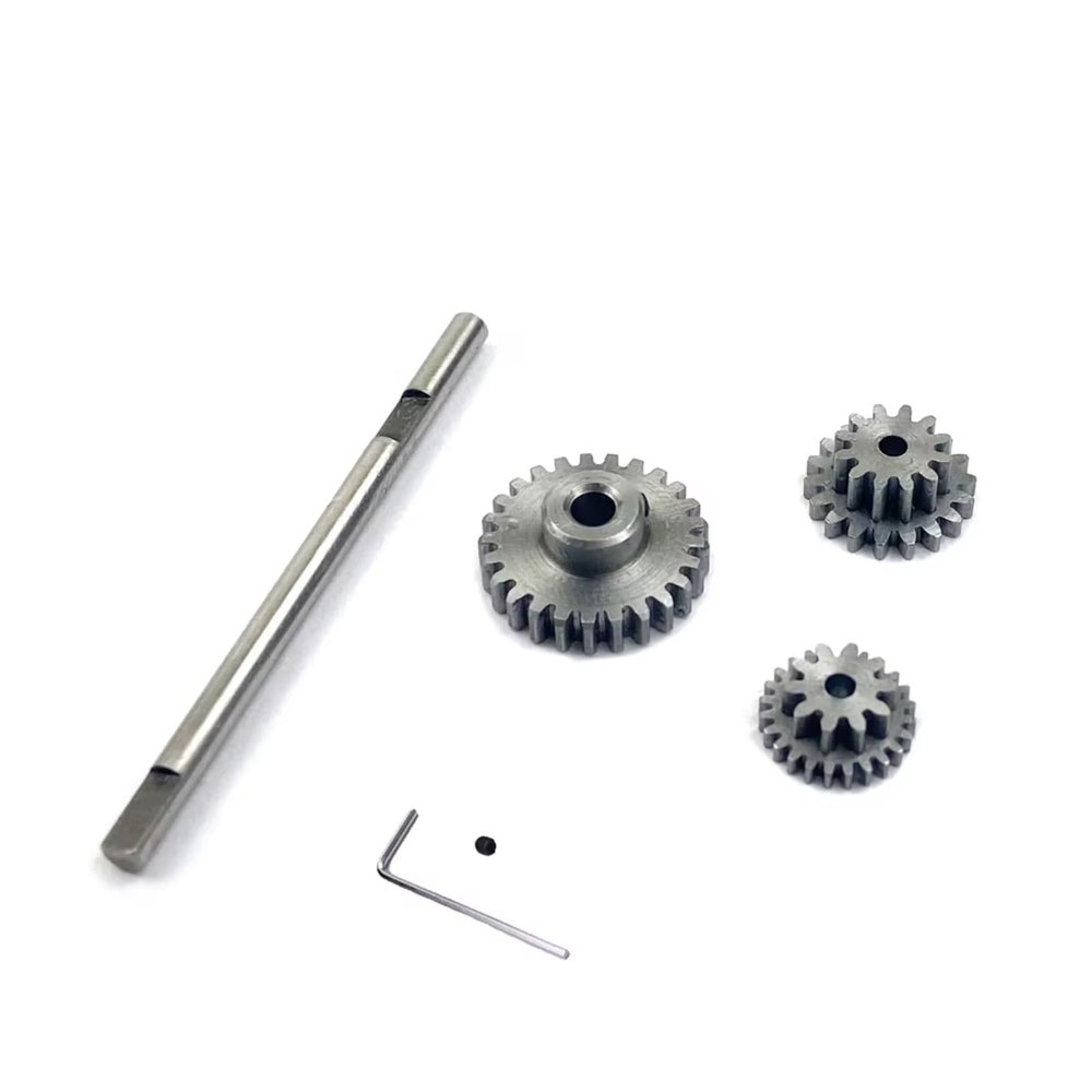 RC Car Upgrade Parts for WPL D12 1/10 Upgrade Parts Accessories RC Car Metal Transmission Gear with D-Axis Transmission Steel Gear Set