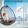 4 Pack 25in Hanging Swing Chain with 4 Carabiners, 440LB Capacity Hanging Kits Heavy Duty Hanging Chair Hardware for Hammock Swing Hanging Chair Punching Bags Sandbag Indoor Outdoor Yoga Gym (Silver) view 2