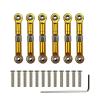 Compatible with Wltoys A949 A959 A969 A979 K929 1/18 RC Car Upgrade Parts Metal Adjustable Linkage Pull Rod Servo Link RC Tie Link Rods(Yellow) view 1