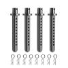 RC Car Upgrade Parts for Axial for SCX10 1/10 RC Crawler Vehicle Parts Accessories 4 Pcs Aluminum Body Post Mounting Car Shell with R Clamp Fixing Post(Titanium) view 1