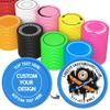 200-1000 Custom Plastic Poker Chips, Full Color Double-Sided Printed Drink Tokens, Customize Images/Logo/Text - 9 Vibrant Colors with Storage Case, Custom Tokens for Bar, Party, Events (Blue) view 1