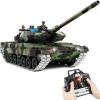 1/16 RC Tank, Heng Long German Leopard 2 A6 RC Battle Army Toy with Smoke, Sound, Light, 2.4G Remote Control Tank That Shoots BBS with Upgraded Metal Tracks, Idler, Sprocket Wheel, Steel Gearbox view 1