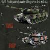 1/16 RC Tank, Heng Long German Leopard 2 A6 RC Battle Army Toy with Smoke, Sound, Light, 2.4G Remote Control Tank That Shoots BBS with Upgraded Metal Tracks, Idler, Sprocket Wheel, Steel Gearbox view 2