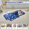 Toddler Nap Mat with Pillow and Fleece Blanket,Ultra Soft Portable Slumber Bags for Girls,Kids Sleeping Bags with Rollup Design, Perfect for Preschool,Daycare,Kindergarten,-Dinosaur view 3