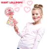 28 Pack Valentines Day Gifts for Kids Classroom  Giant Lollipop Stationery Sets with Valentine Cards, Pencils, Erasers, Stickers, Rulers & Sharpeners, Cute Non-Candy School Exchange Party Favors view 2