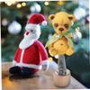 Angoily Doll Figures Display Stand Needle Felting Doll Holder Wooden Base Bracket view 4