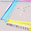 CAYOULR Mahjong Racks with Pushers, Convenient Rotating One-Piece Mahjong Pushers and Racks,4-Piece Set American Mahjong Accessories,Colourful view 3