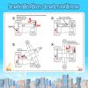 Magnetic Tiles Truck Toddler Toys 3 4 5 Year Old Boys Girls, Magnetic Blocks Electric Engineering Vehicle - 2 Car Bases and 4 Car Bodies. Compatible with Traversable on Magnet Roads. view 2