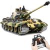 1/16 RC Tank, Heng Long German King Tiger model Army Toy with Smoke, Sound, Light, 2.4G Remote Control Tank That Shoot with Upgraded Metal Track, Idler and Sprocket Wheel, Steel Gearbox, Two Batteries view 1