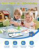 Dinosaur Talking Pen with Phonics Cards, Montessori Toys for Toddlers, Autism Sensory Interactive Toys, Educational Birthday ABC 123 Learning Set, 73PCS Flash Cards & 6 Stickers view 2