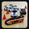 Aetheria 1/43 RC Drift Racing Car, 4WD Fully Proportional Mini Electric Race Vehicle with LED Lights Remote Control High Speed Car for Adult Outdoor - Ready to Run (White Blue) view 2