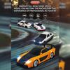 Aetheria 1/43 RC Drift Racing Car, 4WD Fully Proportional Mini Electric Race Vehicle with LED Lights Remote Control High Speed Car for Adult Outdoor - Ready to Run (White Blue) view 3
