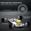 Aetheria 1/43 RC Drift Racing Car, 4WD Fully Proportional Mini Electric Race Vehicle with LED Lights Remote Control High Speed Car for Adult Outdoor - Ready to Run (White Blue) view 4