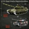1/16 RC Tank, Heng Long Soviet Union T-72 model Army Toy with Smoke, Sound, Light, 2.4G Remote Control Tank That Shoot with Upgraded Metal Track, Idler and Sprocket Wheel, Steel Gearbox, Two Batteries view 2
