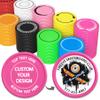200-1000 Custom Plastic Poker Chips, Full Color Double-Sided Printed Drink Tokens, Customize Images/Logo/Text - 9 Vibrant Colors with Storage Case, Custom Tokens for Bar, Party, Events (Rose red) view 1