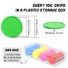 200-1000 Custom Plastic Poker Chips, Full Color Double-Sided Printed Drink Tokens, Customize Images/Logo/Text - 9 Vibrant Colors with Storage Case, Custom Tokens for Bar, Party, Events (Rose red) view 3