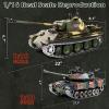 1/16 RC Tank, Heng Long German Panther Type G RC Battle Army Toy with Smoke, Sound, Lights, 2.4G Remote Control Tank That Shoot with Upgraded Metal Tracks, Idler and Sprocket Wheel, Steel Gearbox view 2