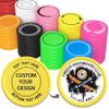 200-1000 Custom Plastic Poker Chips, Full Color Double-Sided Printed Drink Tokens, Customize Images/Logo/Text - 9 Vibrant Colors with Storage Case, Custom Tokens for Bar, Party, Events (Yellow) view 1