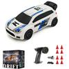 Aetheria 1/43 RC Drift Racing Car with Gyro, 4WD Fully Proportional Mini Electric Race Vehicle with LED Lights Remote Control High Speed Car for Adult Outdoor - Ready to Run (Gyro White Blue) view 1
