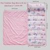 Toddler Nap Mat with Pillow and Fleece Blanket,Ultra Soft Portable Slumber Bags for Girls,Kids Sleeping Bags with Rollup Design,Perfect for Preschool,Daycare,Kindergarten,-Butterfly view 2