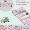 Toddler Nap Mat with Pillow and Fleece Blanket,Ultra Soft Portable Slumber Bags for Girls,Kids Sleeping Bags with Rollup Design,Perfect for Preschool,Daycare,Kindergarten,-Butterfly view 3