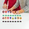 Guohetuk 16 Wooden Traffic Signs for Preschool Learning and Train Track Play, Style B view 3