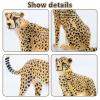 Toymany 8PCS Cheetah Figurines with Cheetah Cubs, Realistic Jungle Zoo Animals Figurines Family Set, Educational Toy Cake Toppers Christmas Birthday Gift for Kids view 2