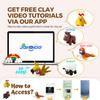 Air Dry Clay for Kids, 24 Colors Modeling Clay Kit with Storage Box & Sculpting Tools, Magic Molding Clay for Boys & Girls Crafts Gift, Age 6-12 Year Olds view 4
