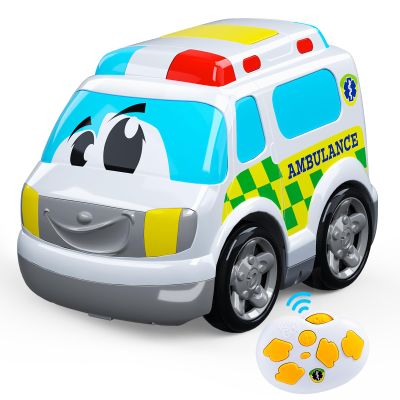 AEROQUEST Ambulance Toys for Kids 3-8 Year Old Remote Control Car for Toddlers 1-3 Durable RC Medical Transport Emergency Rescue Vehicle with Light & Siren Sound Effects 2.4G Cartoon Cars