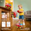 AEROQUEST Remote Control Car, 2.4G Cartoon Emergency Vehicle, RC Fire Truck Engine Toys with Lights & Music, Birthday Gifts for Toddlers, Kids, Boys & Girls 1-5 Years Old (Red) view 2