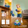 AEROQUEST Remote Control Emergency Rescue Vehicle for Toddlers 1-3 RC Police Cars with Sirens Sound and Light Toy Police Car for Kids 3-5 Year Old 2.4G Cartoon Cars Boys&Girls Gifts for Birthday view 2