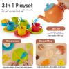 Buyger Play Kitchen Accessories, Play Dishes Plates and Utensils Tea Party Set Food Dessert Toys Gifts for Ages 3 4 5+ Years Old Kids Toddler Children view 2