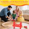 WudBudz Wooden Train Tracks 60 Piece Set, Track Expansion Accessories for Toddlers 3-5 - 100% Compatible with All Major Brands Including Thomas & Brio Wooden Railway System view 2