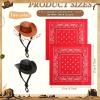 Abbylike 2 Set Western Cowboy Mini Desk Goose Outfits 7'' Magnetic Goose Statue Keychain Clothes for Table Decor(Black Brown Red) view 2