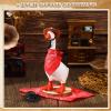 Abbylike 2 Set Western Cowboy Mini Desk Goose Outfits 7'' Magnetic Goose Statue Keychain Clothes for Table Decor(Black Brown Red) view 4