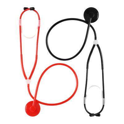 Jugaoge Children's Doctor Kit, Stethoscope Toy, Medical Pretend Play Doctor Nurse Educational Toys for Ages 4+, Red&Black One Size