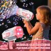 Deserthome Bubble Gun, Upgraded 125 Holes Bubble Guns for Wedding, Pink Bubble Machine for Kids Age 3 4 5 6 7 8 9 10 11 12 Year Old, Big Bubble Blower Gun with Lights, Easter Outdoor Party Favors view 2