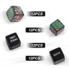 48pcs Abilities Keywords Counter Dice, Acrylic Creature Stats Buff Loyalty Dice Tokens Bulk with Velvet Pouch Magic Life Counters Set for TCG RPG Card Gaming Accessories view 4