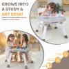 Time Followers 6-in-1 Baby Activity Center | 4 Stage Montessori-Inspired Toys | Grow Stationary Standing Toddler Table | Jumpers & Bouncers | Must Have for Boy & Girl 6, 12, 24+ Month Old (Beige) view 3