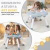 Time Followers 6-in-1 Baby Activity Center | 4 Stage Montessori-Inspired Toys | Grow Stationary Standing Toddler Table | Jumpers & Bouncers | Must Have for Boy & Girl 6, 12, 24+ Month Old (Grey) view 3