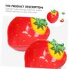 BRIGHTFUFU Strawberry Design Salad Bowl Boys and Girls Ceramic Bowl Spoon Boys and Girls Dinnerware Straw Straw Dinnerware view 4