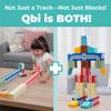 QBI Magnetic Blocks Play Starter Set4-in-1 STEM Building Blocks with 4 Cars & 3D Track TilesEducational Sensory Magnet ToysPreschool Montessori Toys for Kids Ages 3-5-8 Year Old Boys and Girls view 2