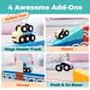 QBI Magnetic Blocks Play Starter Set4-in-1 STEM Building Blocks with 4 Cars & 3D Track TilesEducational Sensory Magnet ToysPreschool Montessori Toys for Kids Ages 3-5-8 Year Old Boys and Girls view 3
