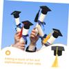 FOYTOKI 8pcs Graduation Cap Cake Toppers Tassels for Graduation Party Decorations Hat Picks for and Desserts for Celebrating Graduates view 4