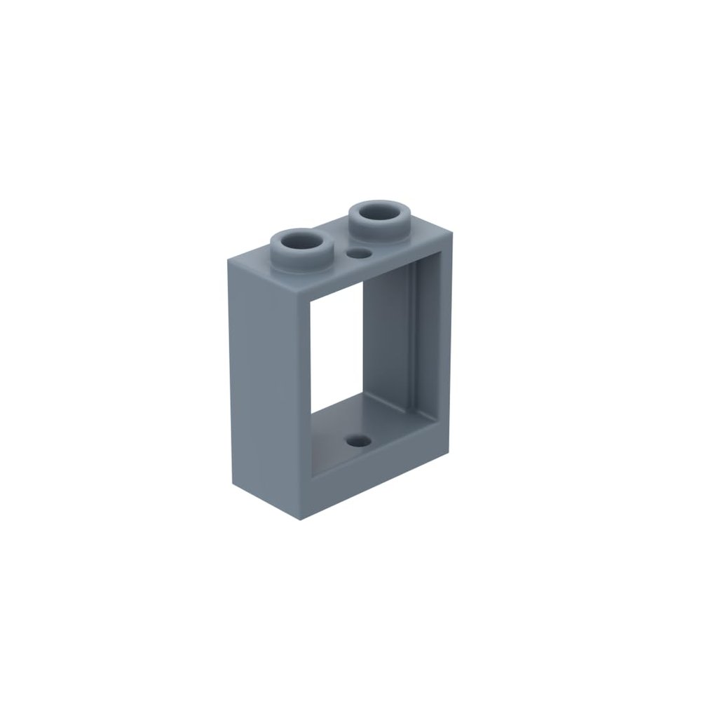 Gobricks GDS-783 60592 Door Window 1x2x2 Flat Front, Sand Blue, 10 pcs
