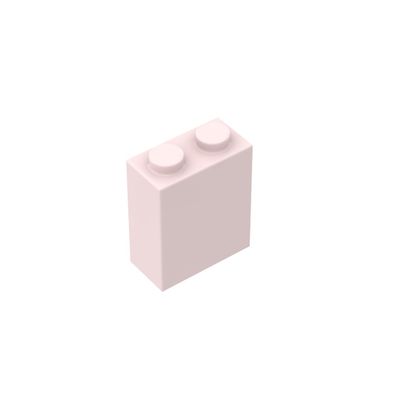Gobricks 3245 Basic Bricks Brick 1x2x2 with Center Pin, Light Pink, 50 pcs